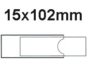 3l Put in Label. Portaetichette adesivo con etichetta intercambiabile mm 15x102 3EL8501.