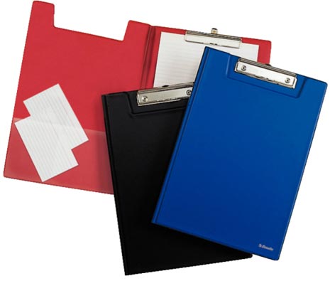 gbc 56043, DAILY portablocco formato 24,3 x 34 cm, ROSSO. Ex codice Esselte 560430,  certificazione FSC Recycled, marchio ESSELTE.