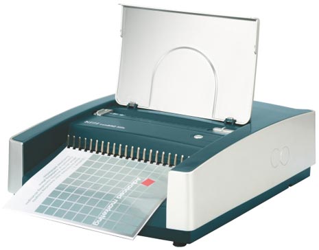 gbc COMBIND 500E LEITZ rilegatrice elettrica ad anelli in plastica., marchio LEITZ.