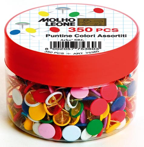 gbc Puntine ricoperte in plastica colorata colori assortiti.