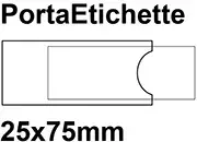 gbc PortaEtichetteAdesivo EtichettaIntercambiabile, 25x75mm Fabbricati in vinile trasparente antiriflesso. Compresi cartoncini. Per contrassegnare in modo semplice e rapido raccoglitori ad anelli, archivi, ecc.  3EL8504