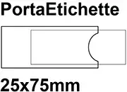 gbc Put in Label. Portaetichette adesivo con etichetta intercambiabile mm 25x75 3EL8504.