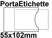 gbc PortaEtichetteAdesivo EtichettaIntercambiabile, 55x102mm Fabbricati in vinile trasparente antiriflesso. Compresi cartoncini. Per contrassegnare in modo semplice e rapido raccoglitori ad anelli, archivi, ecc.  3EL8509