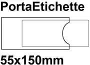 gbc Put in Label. Portaetichette adesivo con etichetta intercambiabile mm 55x150 3EL10340.