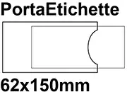 legatoria PortaEtichetteAdesivo EtichettaIntercambiabile, 62x150mm 3EL10345.