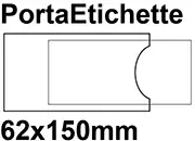 legatoria Put in Label. Portaetichette adesivo con etichetta intercambiabile mm 62x150 3EL8512.