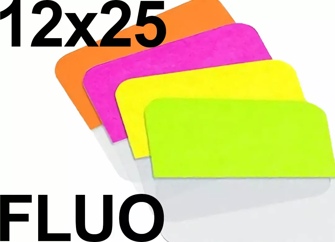 gbc Segnapagina 12x25mm, Riposizionabili, scrivibili, fluoASSORTITI 3EL10550.