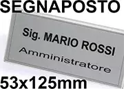 gbc SegnaPosto daTavolo 53x125mm Segnaposto in Kristall, completi di cartoncini stampabili con tutte le stampanti 3EL11180