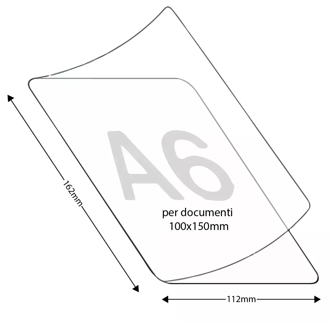 gbc Pouches plastificazione a freddo 112x162mm (162x112mm) ideali per fotografie formato 150x100mm.