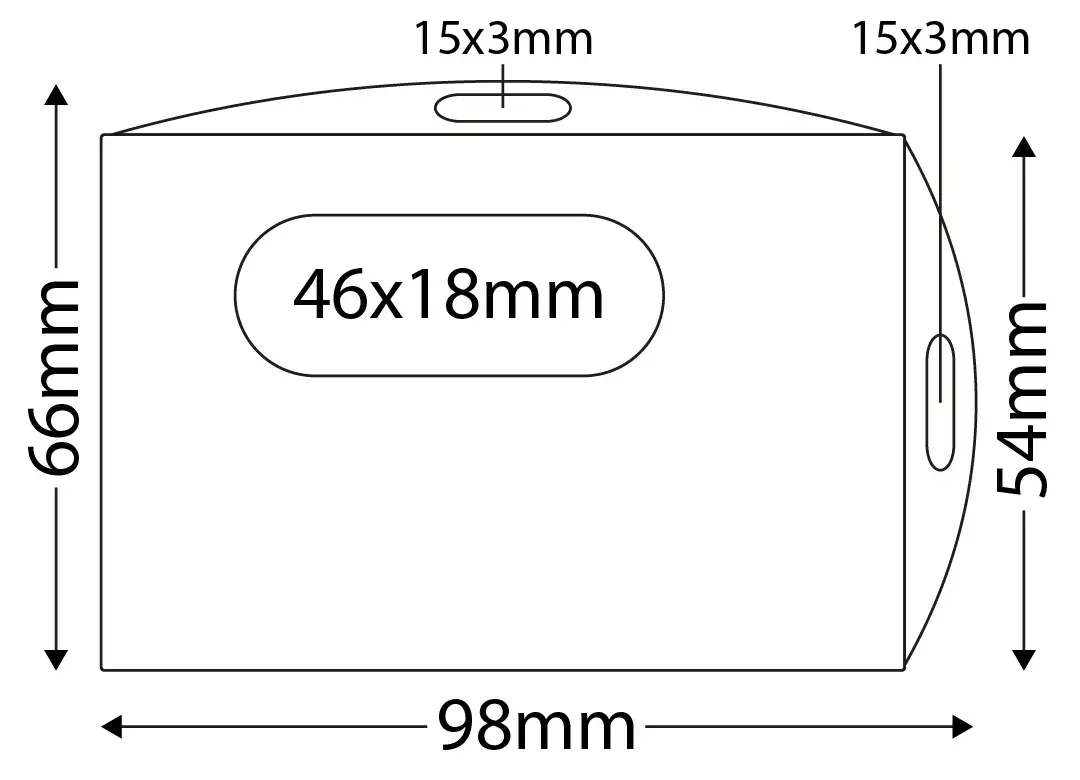 legatoria PortatesserinoBIfaccialeRFID PlasticaRigidaTrasparente, xCreditCard54x86mm Protezione RFID. Orientamento ORIZZONTALE e VERTICALE. Dimensioni esterne: 96x64mm. , Aperto sul lato corto per inserire fino a 2 tessere formato carta di credito. Pu essere appeso sul lato lungo o corto attraverso le 2 asole ovali formato euro. .