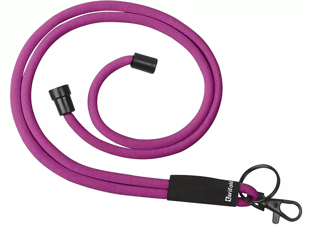 legatoria Cordoncino portabadge, daCollo ANTISOFFOCAMENTO, VIOLA Cordicella diametro 5mm, dotata sia di moschettone apribile che di anello. Chiusura di sicurezza antisoffocamento. Adatta a qualsiasi portabadge. TAI200540