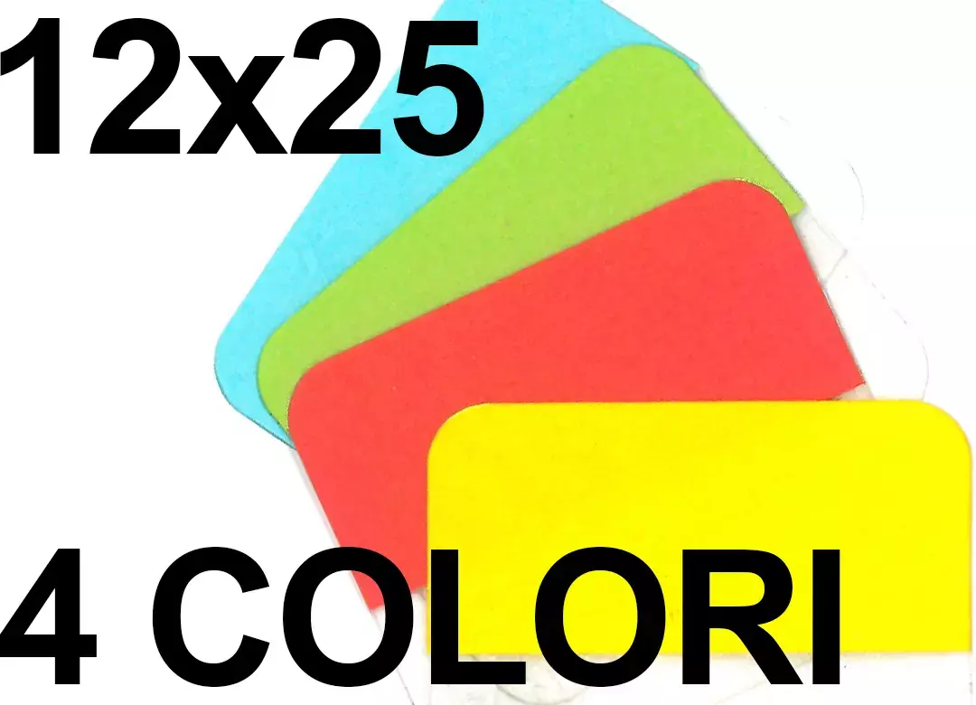 gbc Segnapagina 12x25mm, Riposizionabili, scrivibili, 4coloriASSORTITI 3EL10520.