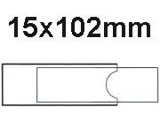 gbc 8501-10300, Put in Label. Portaetichette adesivo con etichetta intercambiabile mm 15x102. 3EL8501.