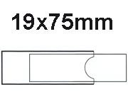 gbc PortaEtichetteAdesivo EtichettaIntercambiabile, 19x75mm Fabbricati in vinile trasparente antiriflesso. Compresi cartoncini. Per contrassegnare in modo semplice e rapido raccoglitori ad anelli, archivi, ecc.  BRA3200