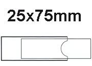 legatoria PortaEtichetteAdesivo EtichettaIntercambiabile, 25x75mm Fabbricati in vinile trasparente antiriflesso. Compresi cartoncini. Per contrassegnare in modo semplice e rapido raccoglitori ad anelli, archivi, ecc.  ESS55008