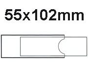 gbc PortaEtichetteAdesivo EtichettaIntercambiabile, 55x102mm Fabbricati in vinile trasparente antiriflesso. Compresi cartoncini. Per contrassegnare in modo semplice e rapido raccoglitori ad anelli, archivi, ecc.  3EL10335