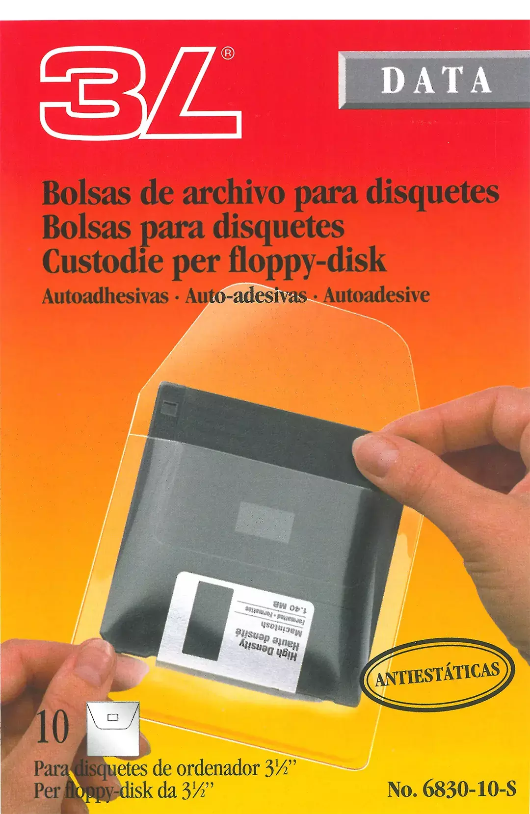 gbc BustaAutoadesivaAntistatica PerFloppyDisk, conPATTELLA 100x108mm TRASPARENTE. Con flap e bollino adesivo di chiusura. I Data Disk Pocket da 3,5 consentono di aggiungere dischetti in raccoglitori, su istruzioni duso e offerte commerciali. Prodotto originale danese. MADE IN DENMARK..