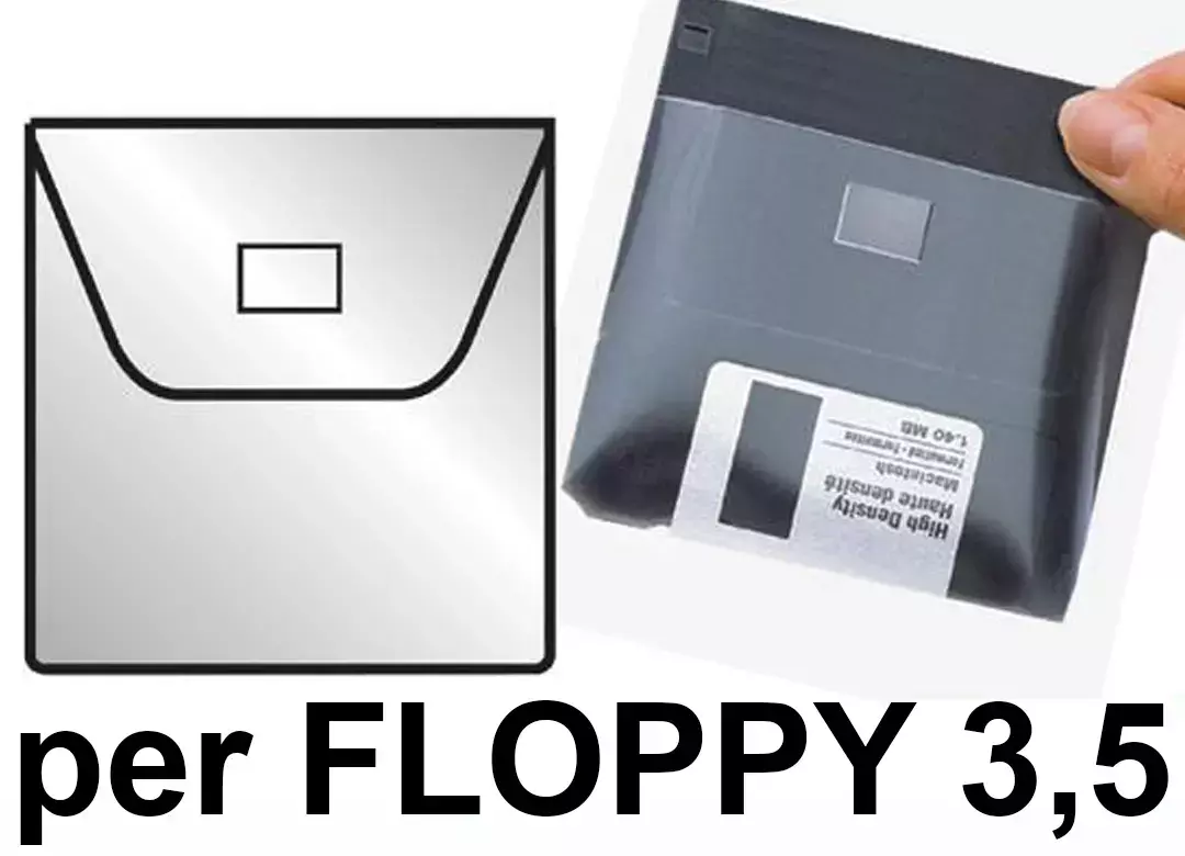 gbc BustaAutoadesivaAntistatica PerFloppyDisk, conPATTELLA 100x108mm 3EL6830.