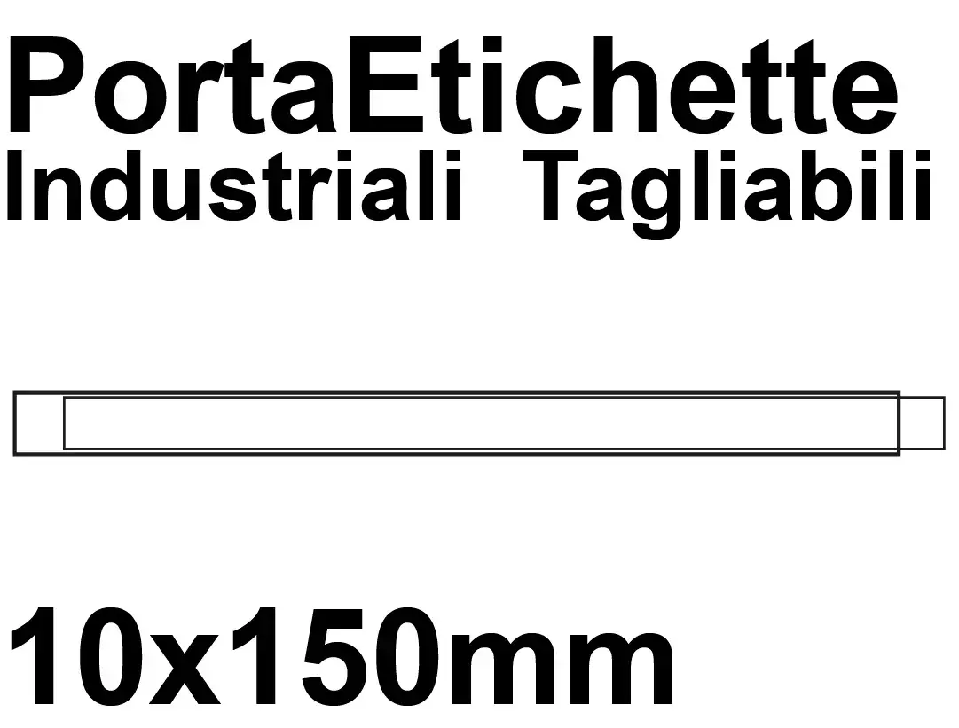 legatoria PortaetichetteAdesivo IndustrialeTagliabile, ShelvingLabelHolder 10x150mm In strisce tagliabili a misura. Particolarmente resistenti, con adesivo rinforzato. Perfetti per contrassegnare scaffali, casse, armadi, cassetti. Compresi cartoncini.