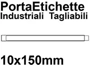 legatoria PortaetichetteAdesivo IndustrialeTagliabile, ShelvingLabelHolder 10x150mm In strisce tagliabili a misura. Particolarmente resistenti, con adesivo rinforzato. Perfetti per contrassegnare scaffali, casse, armadi, cassetti. Compresi cartoncini.