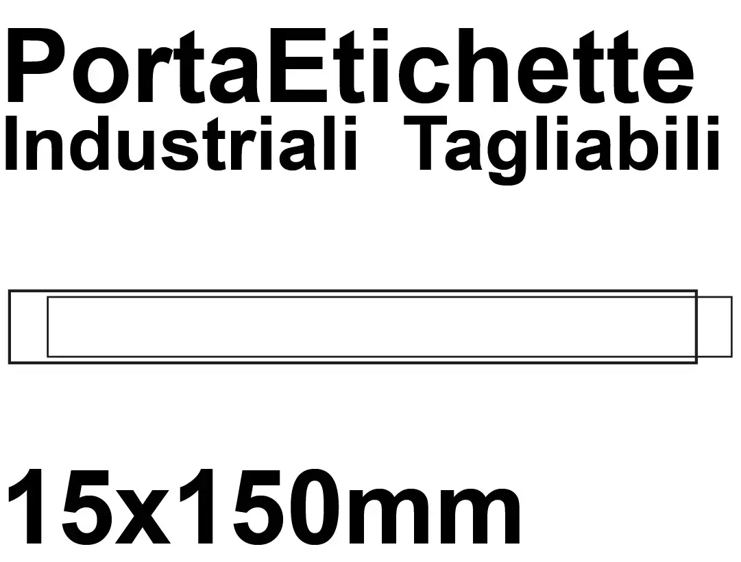 legatoria PortaetichetteAdesivo IndustrialeTagliabile, ShelvingLabelHolder 15x150mm In strisce tagliabili a misura. Particolarmente resistenti, con adesivo rinforzato. Perfetti per contrassegnare scaffali, casse, armadi, cassetti. Compresi cartoncini.