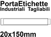 gbc PortaetichetteAdesivo IndustrialeTagliabile, ShelvingLabelHolder 20x150mm 3EL7520.