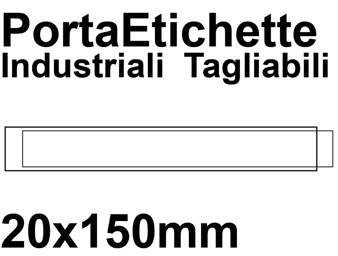 legatoria PortaetichetteAdesivo IndustrialeTagliabile, ShelvingLabelHolder 20x150mm In strisce tagliabili a misura. Particolarmente resistenti, con adesivo rinforzato. Perfetti per contrassegnare scaffali, casse, armadi, cassetti. Compresi cartoncini.