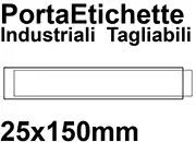 legatoria PortaetichetteAdesivo IndustrialeTagliabile, ShelvingLabelHolder 25x150mm 3EL7525.