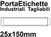 legatoria PortaetichetteAdesivo IndustrialeTagliabile, ShelvingLabelHolder 25x150mm In strisce tagliabili a misura. Particolarmente resistenti, con adesivo rinforzato. Perfetti per contrassegnare scaffali, casse, armadi, cassetti. Compresi cartoncini.