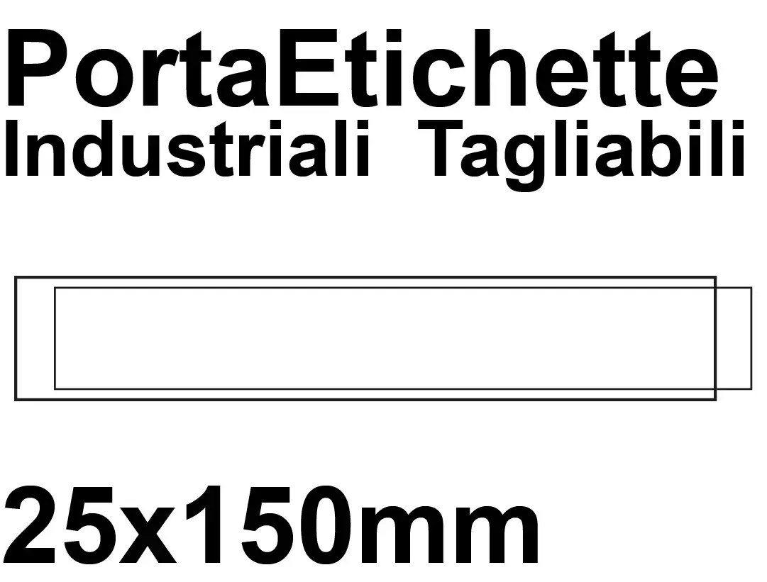 legatoria PortaetichetteAdesivo IndustrialeTagliabile, ShelvingLabelHolder 25x150mm In strisce tagliabili a misura. Particolarmente resistenti, con adesivo rinforzato. Perfetti per contrassegnare scaffali, casse, armadi, cassetti. Compresi cartoncini.