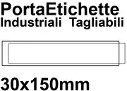 legatoria PortaetichetteAdesivo IndustrialeTagliabile, ShelvingLabelHolder 30x150mm In strisce tagliabili a misura. Particolarmente resistenti, con adesivo rinforzato. Perfetti per contrassegnare scaffali, casse, armadi, cassetti. Compresi cartoncini.