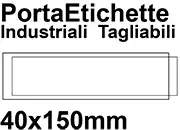 gbc PortaetichetteAdesivo IndustrialeTagliabile, ShelvingLabelHolder 40x150mm In strisce tagliabili a misura. Particolarmente resistenti, con adesivo rinforzato. Perfetti per contrassegnare scaffali, casse, armadi, cassetti. Compresi cartoncini 3EL7540