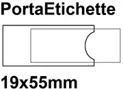 gbc PortaEtichetteAdesivo EtichettaIntercambiabile, 19x55mm Fabbricati in vinile trasparente antiriflesso. Compresi cartoncini. Per contrassegnare in modo semplice e rapido raccoglitori ad anelli, archivi, ecc.  3EL8502