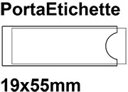 legatoria 8502. Put in Label. Portaetichette adesivo con etichetta intercambiabile mm 19x55 3EL8502.
