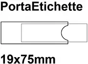 gbc 8003-10305. Put in Label. Portaetichette adesivo con etichetta intercambiabile mm 19x75 3EL8503.