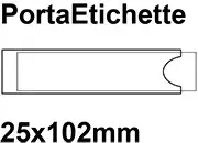 legatoria 8505-10315. Put in Label. Portaetichette adesivo con etichetta intercambiabile mm 25x102 3EL8505.