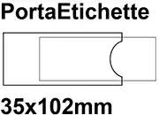 gbc Portaetichetta autoadesiva 35x102mm per raccoglitore 102x35. In vinile trasparente (colla acrilica trasparente) per inserire etichette sul dorso dei raccoglitori ad anelli LEG47