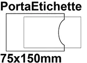 legatoria PortaEtichetteAdesivo EtichettaIntercambiabile, 75x150mm 3EL8510.