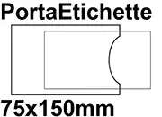 gbc Put in Label. Portaetichette adesivo con etichetta intercambiabile mm 75x150 3EL10350.