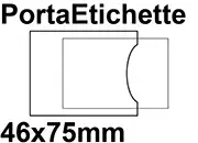 gbc Portaetichetta autoadesiva 46x75mm per raccoglitore 75x46. In vinile trasparente (colla acrilica trasparente) per inserire etichette sul dorso dei raccoglitori ad anelli LEG48