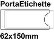 legatoria Put in Label. Portaetichette adesivo con etichetta intercambiabile mm 62x150 3EL8512.