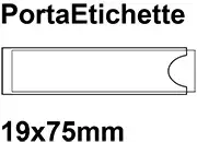 legatoria Portaetichetta autoadesiva 19x75mm Formato 75x19mm. In vinile trasparente (colla acrilica trasparente) per inserire etichette sul dorso dei raccoglitori ad anelli.