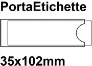 legatoria Portaetichetta autoadesiva 35x102mm Formato 102x35mm. In vinile trasparente (colla acrilica trasparente) per inserire etichette sul dorso dei raccoglitori ad anelli.