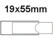 gbc 8502. Put in Label. Portaetichette adesivo con etichetta intercambiabile mm 19x55 3EL8502.
