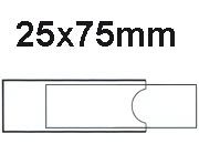 gbc Put in Label. Portaetichette adesivo con etichetta intercambiabile mm 25x75 ESS55008.
