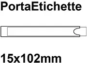 PortaEtichetteAdesivo EtichettaIntercambiabile, 15x102mm 3EL8501