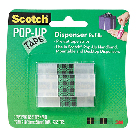 gbc 150 strip pretagliati  Spezzoni pretagliati 19x50mm in cartucce da 75 pezzi. Adatto a chi deve applicare rapidamente nastro adesivo. Prodotto originale 3M, MADE IN USA.