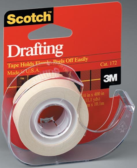 gbc Nastro in carta 230 Drafting. Nastro in carta per disegnatori 19mm x 7,5 metri. Con chiocciolina.