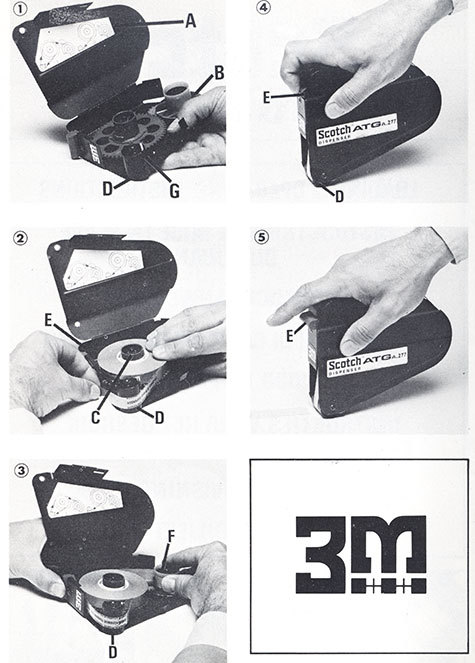 legatoria Pistola applicatrice 3M per nastri Scotch 924, 925, 969 Costruzione originale Scotch-3M interamente in metallo. Prodotto per un uso intensivo-industriale. Prodotto originale austriaco. MADE IN AUSTRIA.