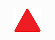 wereinaristea Bollini autoadesivi triangolari colorati, ROSSO, 10,5x10,5x10,5mm in rotolo da 6136 etichette API4865